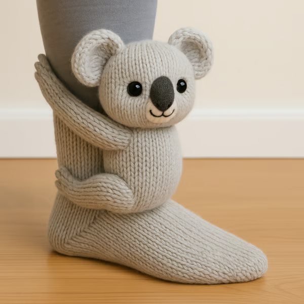 Daniela | Μαλακές Κάλτσες Πλεκτές με Ζώα 3D