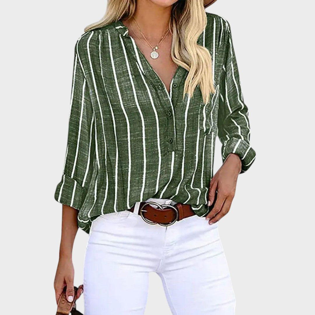 Débora - Χειροποίητη μπλούζα με ρίγες