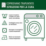 Καλύμμα καναπέ με κεντήματα και vintage κήπο NCU0PT11009