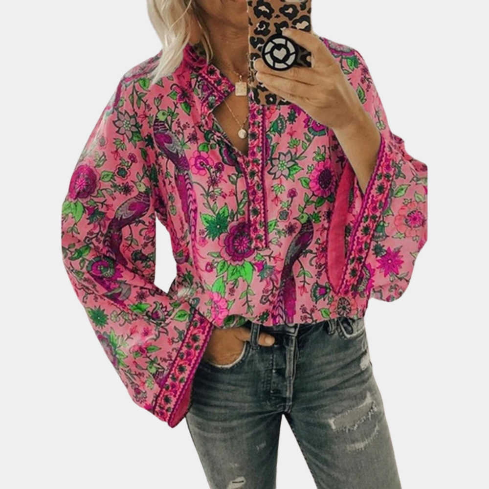 Λουάνα - Ανθισμένο Μπλουζάκι
