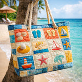 Τσάντα Θαλάσσης Patchwork Eleganza Estiva – Ευρύχωρη και Ελαφριά