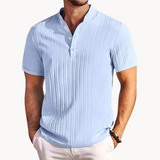 Καμπαρτίνα Henley - Κοντό Πλακέ Μπουτόν