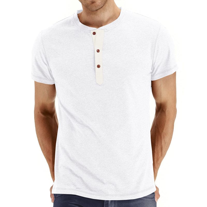 T-Shirt Henley - Μαλακό Πλέγμα Κολάρο