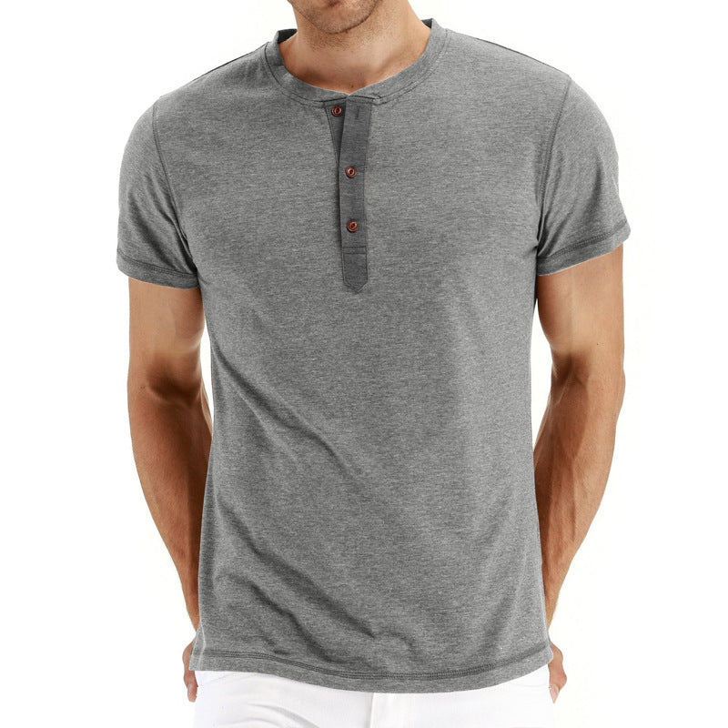 T-Shirt Henley - Μαλακό Πλέγμα Κολάρο