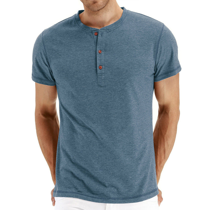 T-Shirt Henley - Μαλακό Πλέγμα Κολάρο