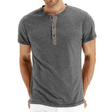 T-Shirt Henley - Μαλακό Πλέγμα Κολάρο