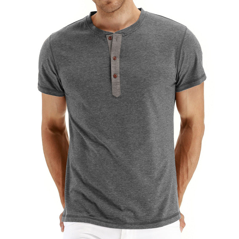 T-Shirt Henley - Μαλακό Πλέγμα Κολάρο