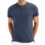T-Shirt Henley - Μαλακό Πλέγμα Κολάρο