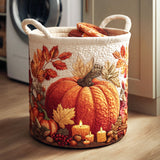 Μαλακό καλάθι για ρούχα με κολοκύθες του φθινοπώρου NCU0NTD316