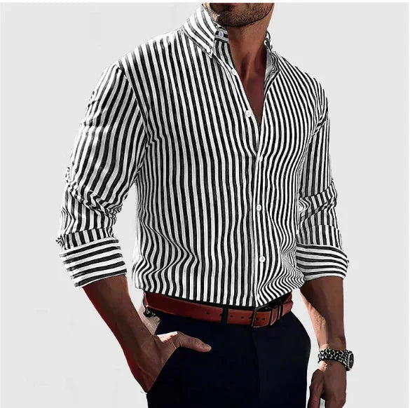 Πουκάμισο Overshirt Μαλακής Μίξης - Ρίγες