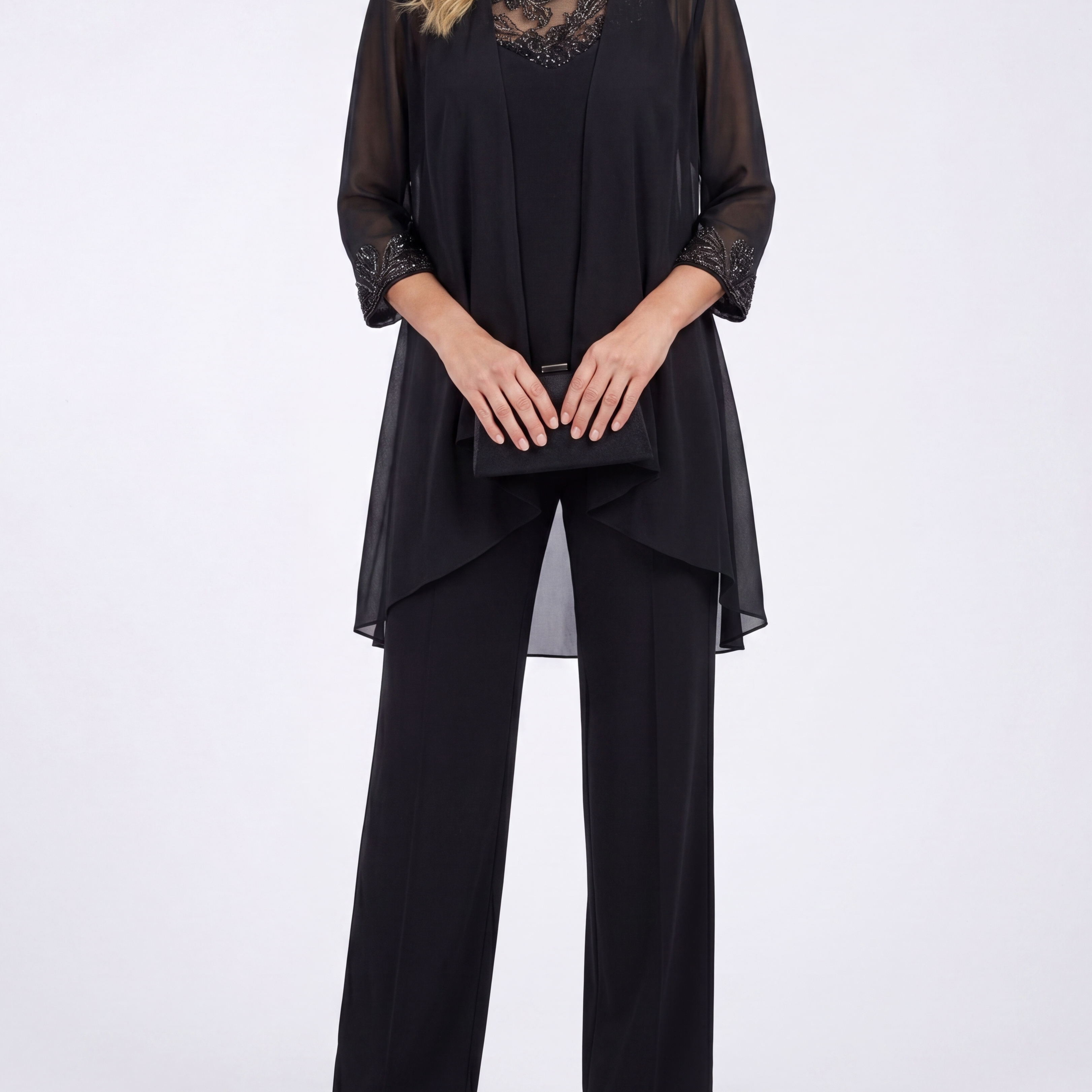 Evelina™ | Ρο flowing Jacket & Παντελόνι με Φαρδιά Πόδια