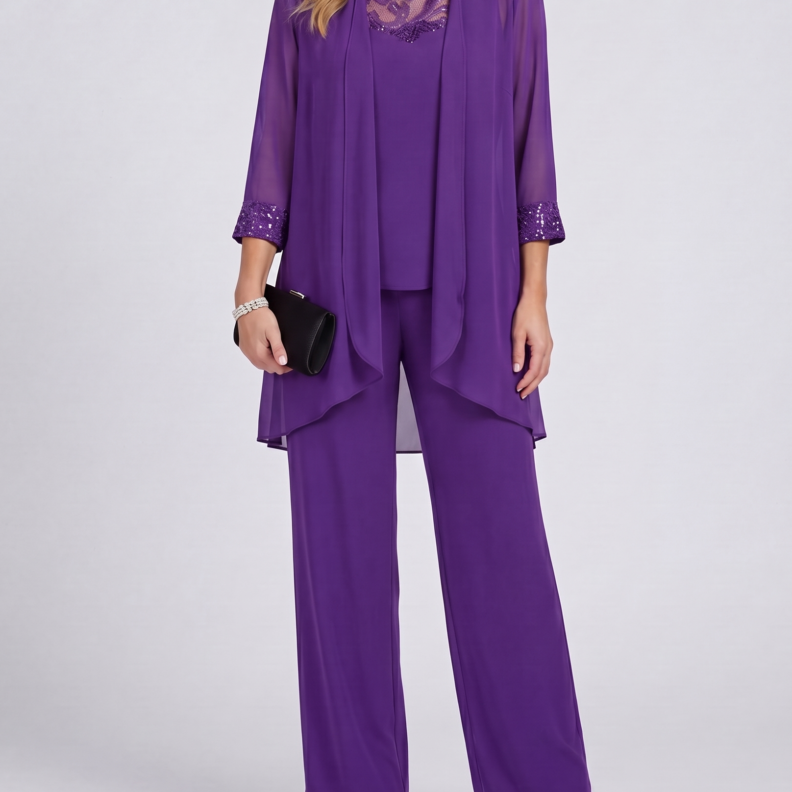 Estelle™ | Ρο flowing Jacket & Παντελόνι Wide-Leg Set