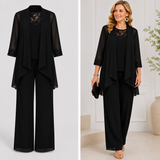 Evelina™ | Ρο flowing Jacket & Παντελόνι με Φαρδιά Πόδια